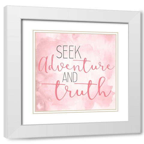 Have Courage C White Modern Wood Framed Art Print with Double Matting by Kimberly, Allen