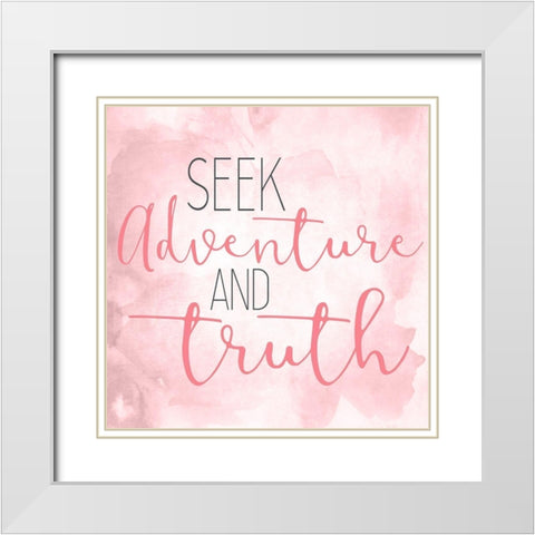 Have Courage C White Modern Wood Framed Art Print with Double Matting by Kimberly, Allen