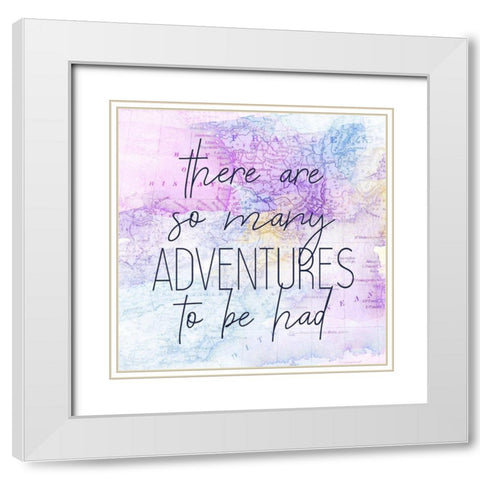 So Many Adventures 2 White Modern Wood Framed Art Print with Double Matting by Kimberly, Allen