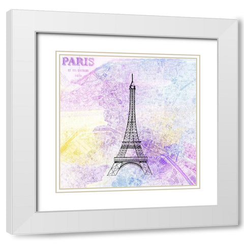 So Many Adventures 3 White Modern Wood Framed Art Print with Double Matting by Kimberly, Allen