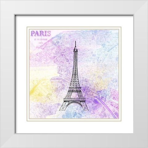 So Many Adventures 3 White Modern Wood Framed Art Print with Double Matting by Kimberly, Allen