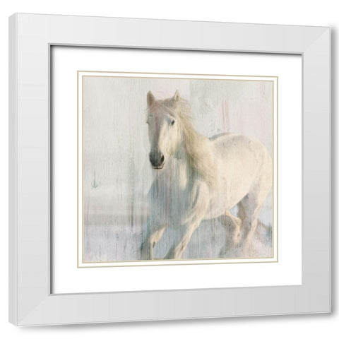 Snow White White Modern Wood Framed Art Print with Double Matting by Kimberly, Allen