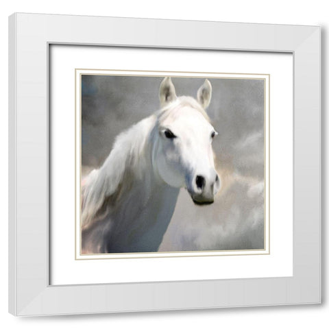 White Night White Modern Wood Framed Art Print with Double Matting by Kimberly, Allen