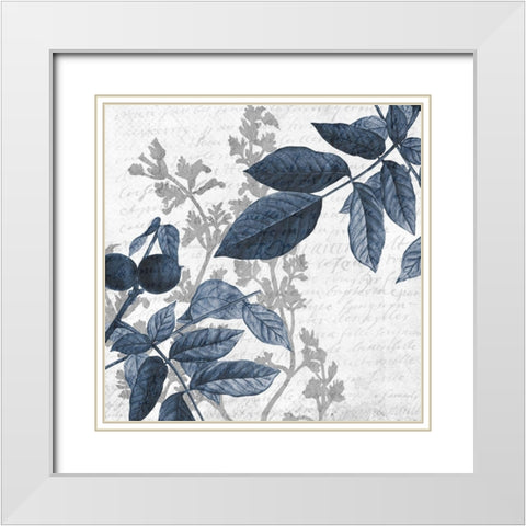 Branches 6 White Modern Wood Framed Art Print with Double Matting by Kimberly, Allen