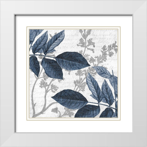 Branches 7 White Modern Wood Framed Art Print with Double Matting by Kimberly, Allen