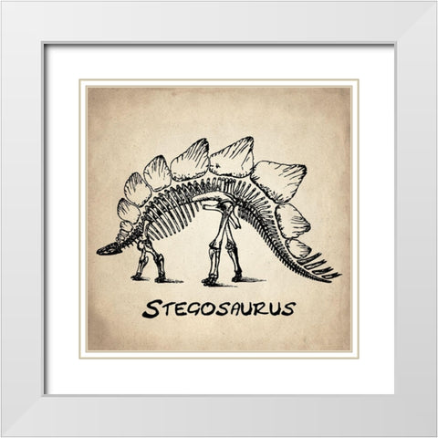Digging up Bones 1 White Modern Wood Framed Art Print with Double Matting by Kimberly, Allen
