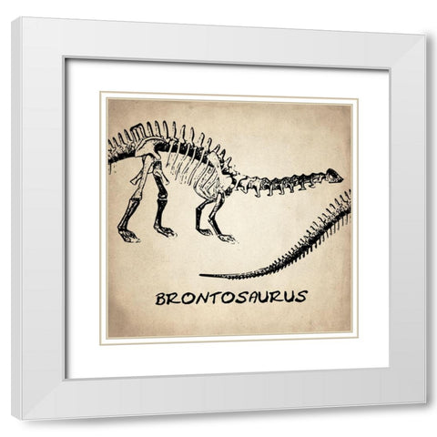 Digging up Bones 2 White Modern Wood Framed Art Print with Double Matting by Kimberly, Allen