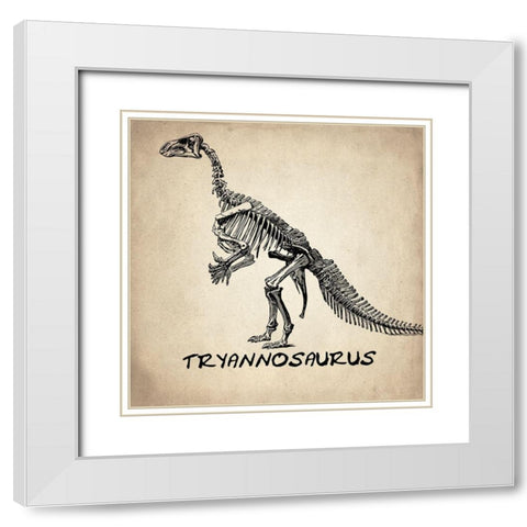 Digging up Bones 3 White Modern Wood Framed Art Print with Double Matting by Kimberly, Allen