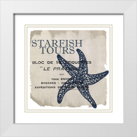 Seahorse Bay 3 White Modern Wood Framed Art Print with Double Matting by Kimberly, Allen