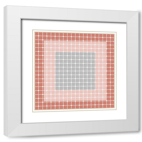 In The Grid 1 White Modern Wood Framed Art Print with Double Matting by Kimberly, Allen