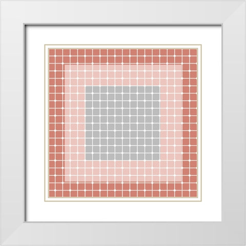 In The Grid 1 White Modern Wood Framed Art Print with Double Matting by Kimberly, Allen