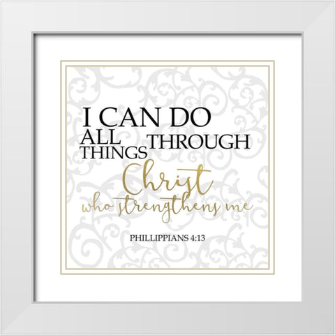 I Can Square White Modern Wood Framed Art Print with Double Matting by Kimberly, Allen
