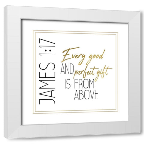 Every Good and Perfect Square White Modern Wood Framed Art Print with Double Matting by Kimberly, Allen