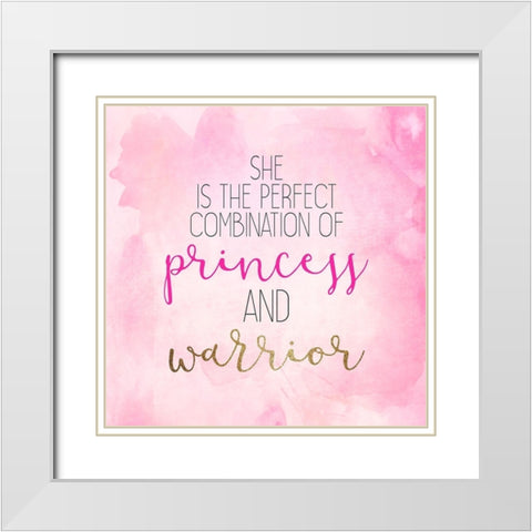 A Princess 4 White Modern Wood Framed Art Print with Double Matting by Allen, Kimberly