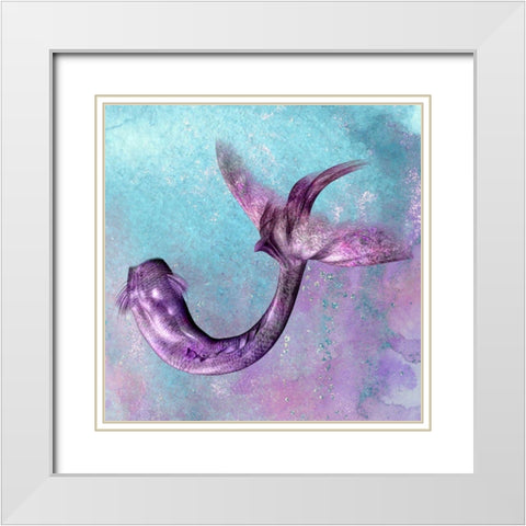 Mermaid at Heart 2 White Modern Wood Framed Art Print with Double Matting by Kimberly, Allen