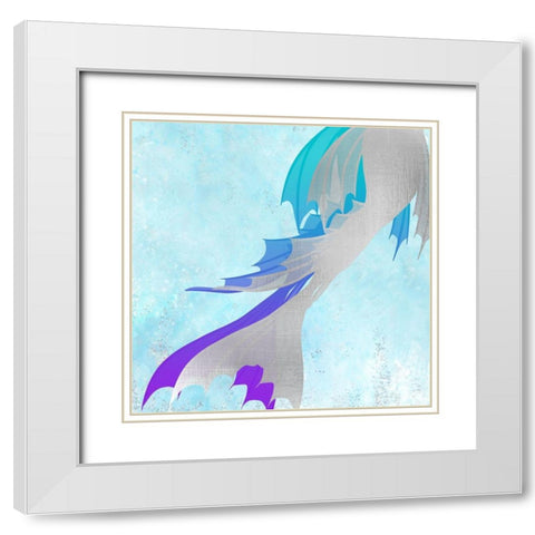 Mermaids 2 Silver White Modern Wood Framed Art Print with Double Matting by Allen, Kimberly