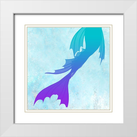 Mermaids 2 White Modern Wood Framed Art Print with Double Matting by Kimberly, Allen