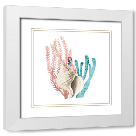 Coral Cove 2 White Modern Wood Framed Art Print with Double Matting by Kimberly, Allen