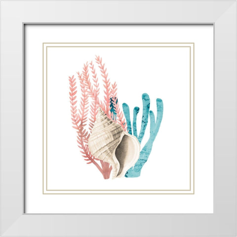 Coral Cove 2 White Modern Wood Framed Art Print with Double Matting by Kimberly, Allen