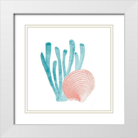 Coral Cove 4 White Modern Wood Framed Art Print with Double Matting by Kimberly, Allen