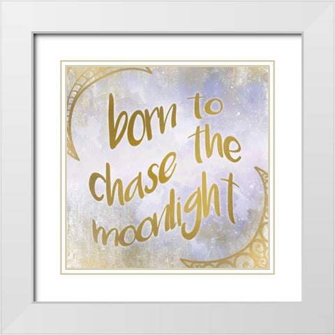 Born to Chase White Modern Wood Framed Art Print with Double Matting by Allen, Kimberly