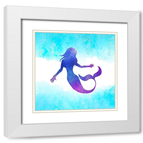 Always Be a Mermaid 3 White Modern Wood Framed Art Print with Double Matting by Kimberly, Allen