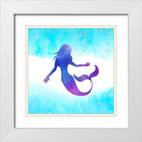 Always Be a Mermaid 3 White Modern Wood Framed Art Print with Double Matting by Kimberly, Allen