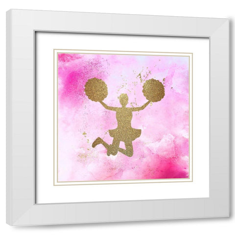 Cheer 1 White Modern Wood Framed Art Print with Double Matting by Kimberly, Allen