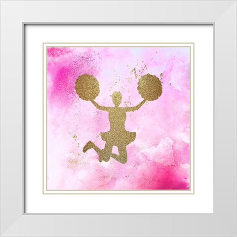 Cheer 1 White Modern Wood Framed Art Print with Double Matting by Kimberly, Allen