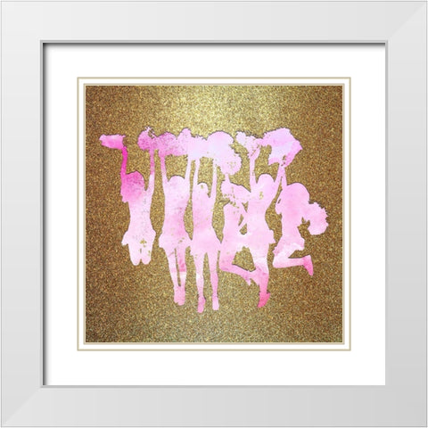 Cheer 2 White Modern Wood Framed Art Print with Double Matting by Kimberly, Allen