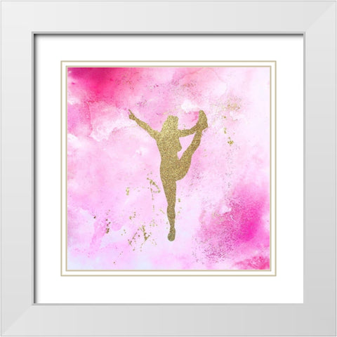 Cheer 3 White Modern Wood Framed Art Print with Double Matting by Kimberly, Allen