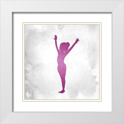 Gymnastics 2 White Modern Wood Framed Art Print with Double Matting by Kimberly, Allen