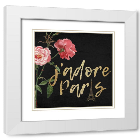 Darling 1 White Modern Wood Framed Art Print with Double Matting by Kimberly, Allen