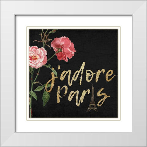 Darling 1 White Modern Wood Framed Art Print with Double Matting by Kimberly, Allen