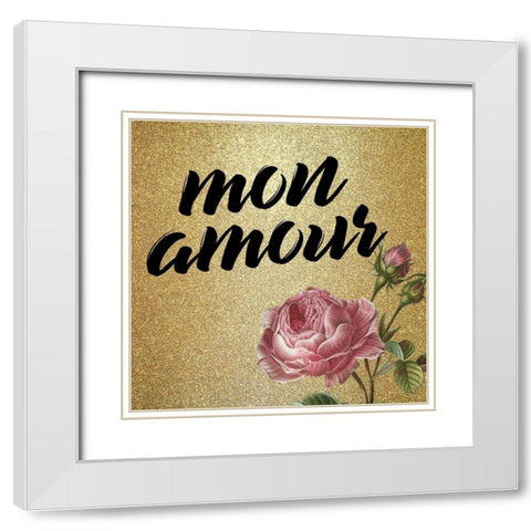 Darling 2 White Modern Wood Framed Art Print with Double Matting by Kimberly, Allen