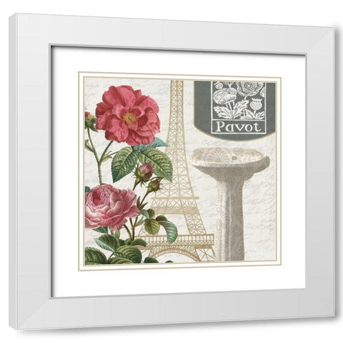 Salle de Bains 2 White Modern Wood Framed Art Print with Double Matting by Kimberly, Allen