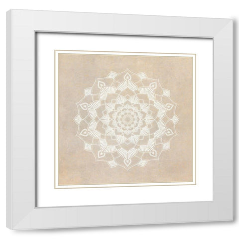 Mandala Animal 1 White Modern Wood Framed Art Print with Double Matting by Kimberly, Allen