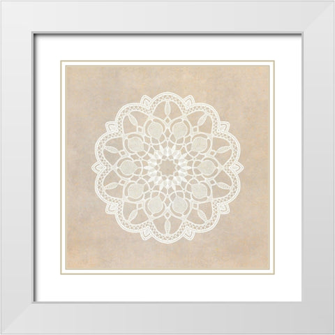 Mandala Animal 3 White Modern Wood Framed Art Print with Double Matting by Kimberly, Allen