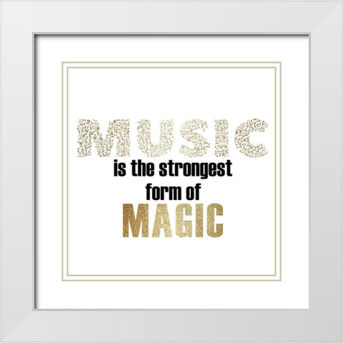 Music 2 White Modern Wood Framed Art Print with Double Matting by Kimberly, Allen