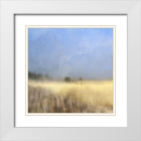 Countryside 1 White Modern Wood Framed Art Print with Double Matting by Kimberly, Allen