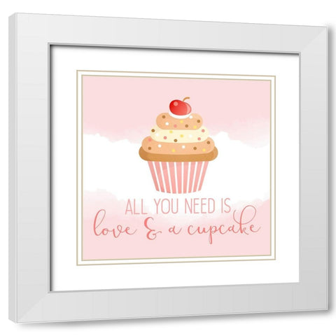 Sweet 1 White Modern Wood Framed Art Print with Double Matting by Kimberly, Allen