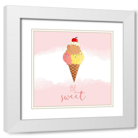 Sweet 2 White Modern Wood Framed Art Print with Double Matting by Kimberly, Allen