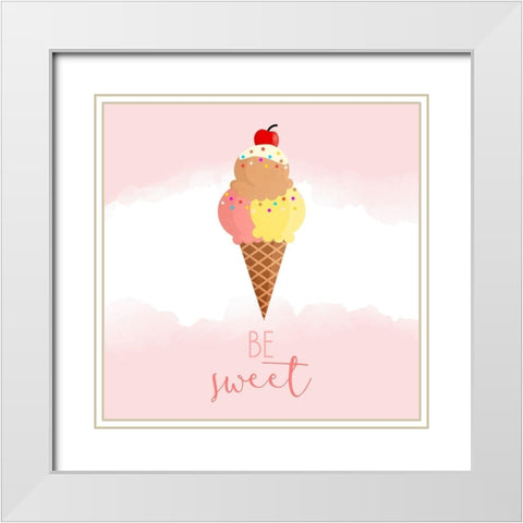 Sweet 2 White Modern Wood Framed Art Print with Double Matting by Kimberly, Allen