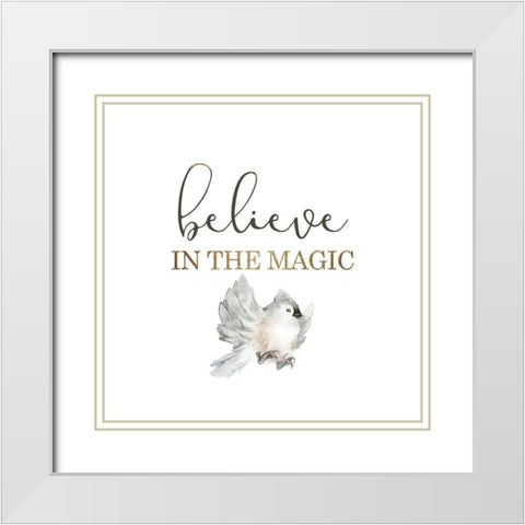Believe in the Magic White Modern Wood Framed Art Print with Double Matting by Kimberly, Allen