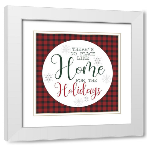 Home Holidays White Modern Wood Framed Art Print with Double Matting by Allen, Kimberly
