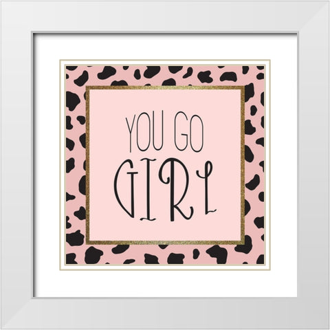 Sassy 1 White Modern Wood Framed Art Print with Double Matting by Kimberly, Allen