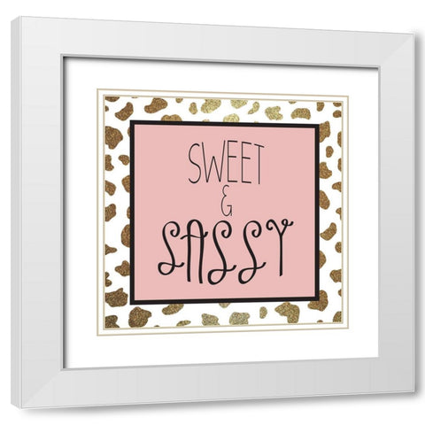 Sassy 2 White Modern Wood Framed Art Print with Double Matting by Kimberly, Allen