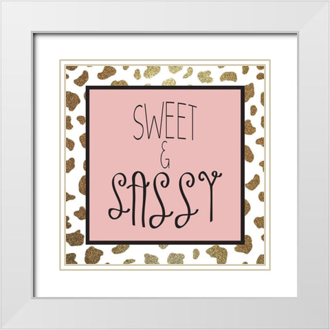 Sassy 2 White Modern Wood Framed Art Print with Double Matting by Kimberly, Allen