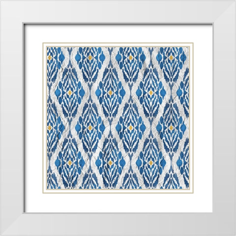 Ikat 3 White Modern Wood Framed Art Print with Double Matting by Kimberly, Allen