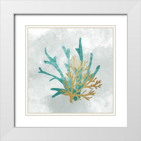 The Voice of the Sea 1 White Modern Wood Framed Art Print with Double Matting by Kimberly, Allen